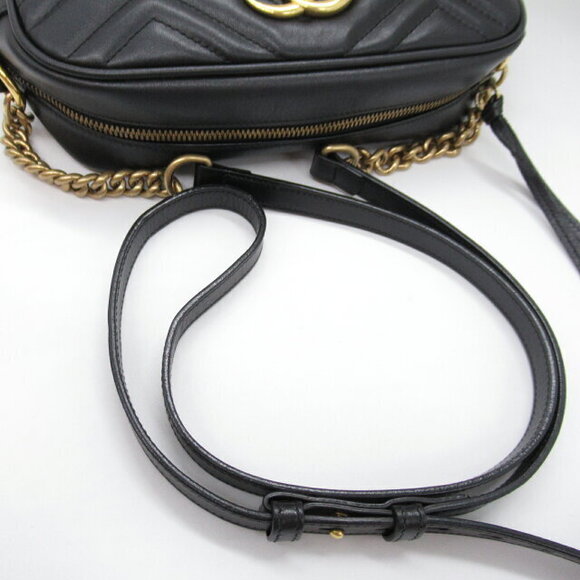 Gucci Shoulder Bag Calfskin Leather Black - Picture 8 of 10